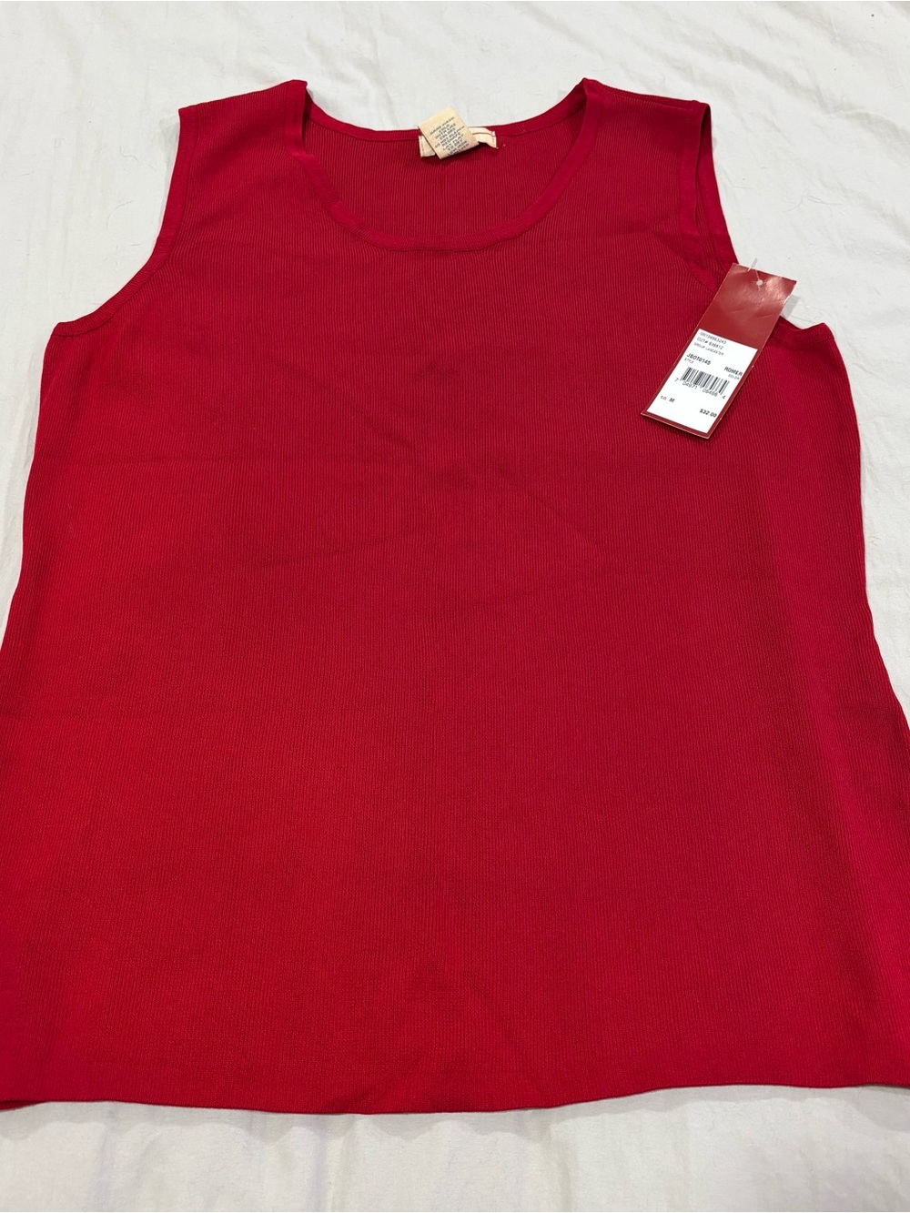 NWT Choices Red Sleeveless Knit Tank Top Size M